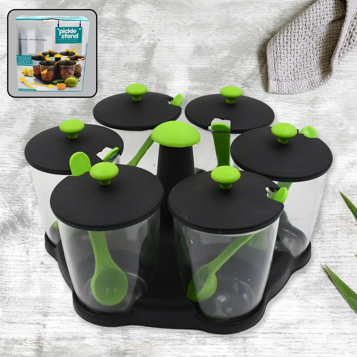 Revolving Pickle Jar 6Pc 11Express The Digital Kitchen Store