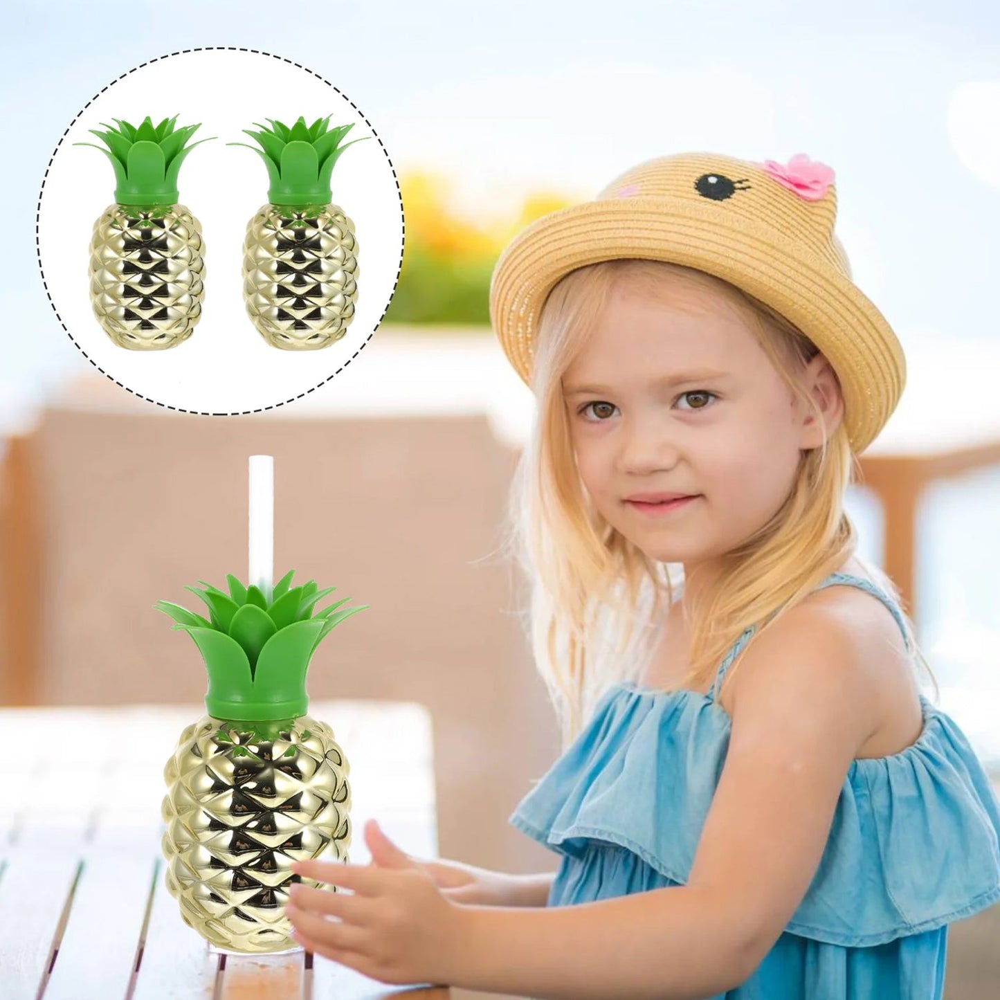 Pineapple Cups With Straw 11Express The Digital Kitchen Store