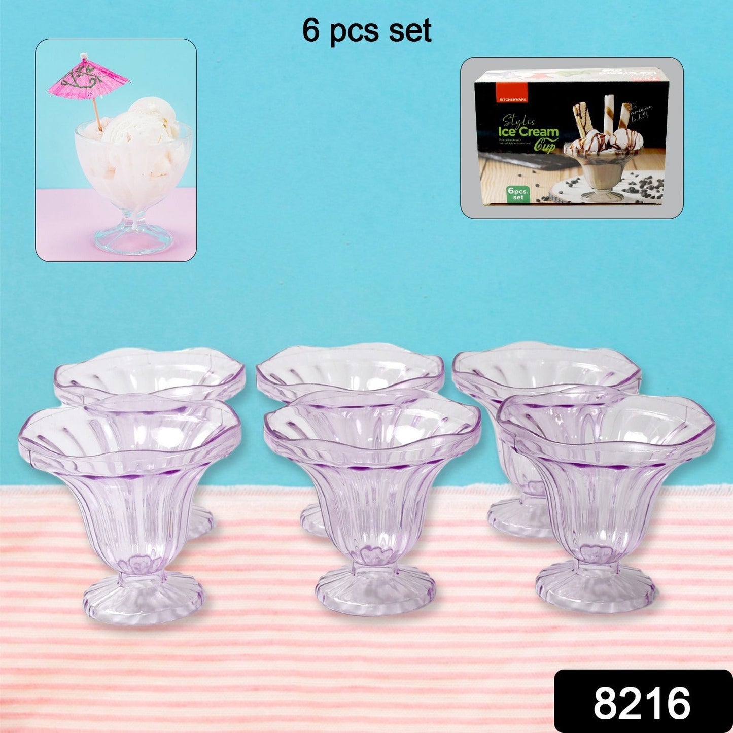 Plastic Icecream Cup 6Pc 11Express The Digital Kitchen Store