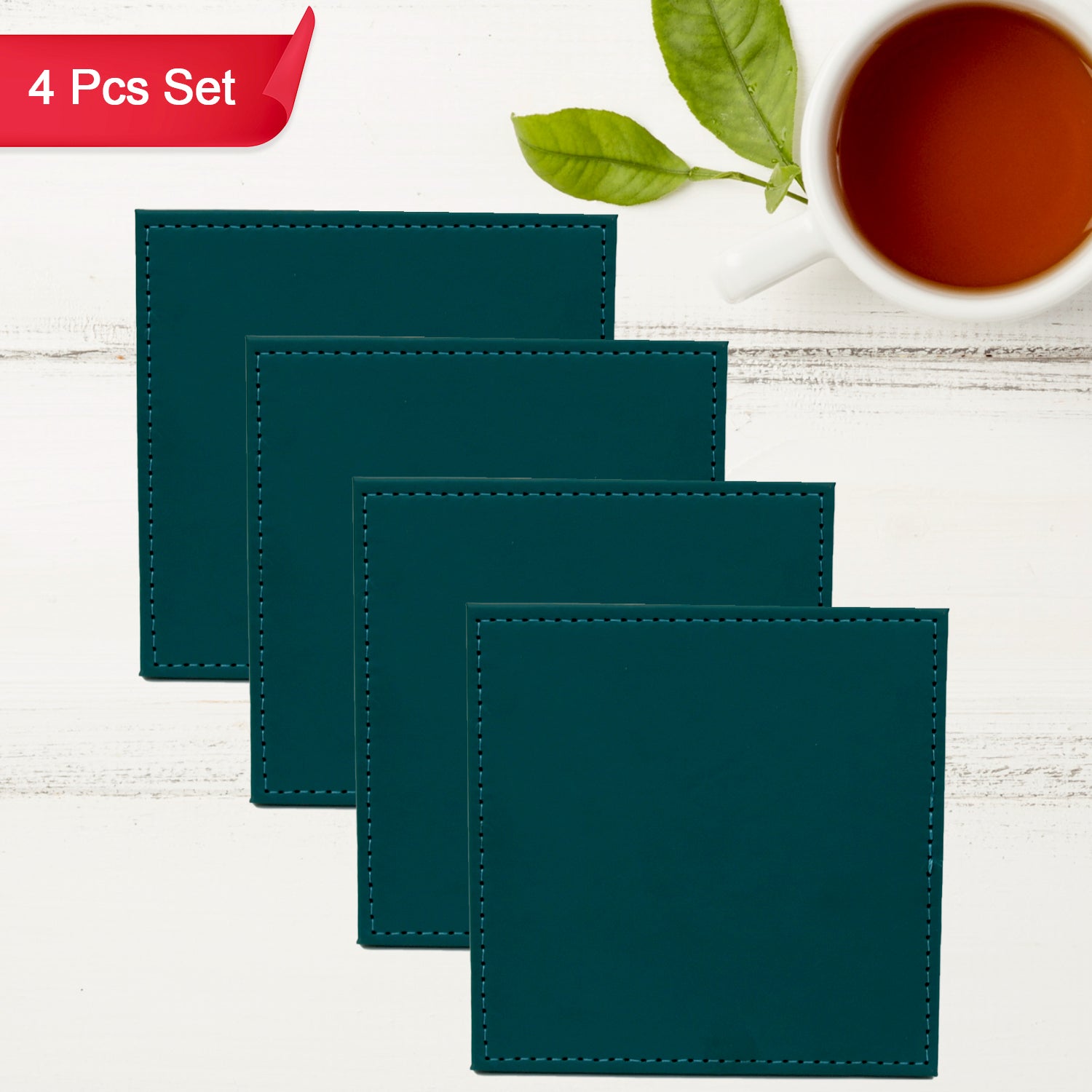 Leather Sqaure Coaster 4Pc 11Express The Digital Kitchen Store