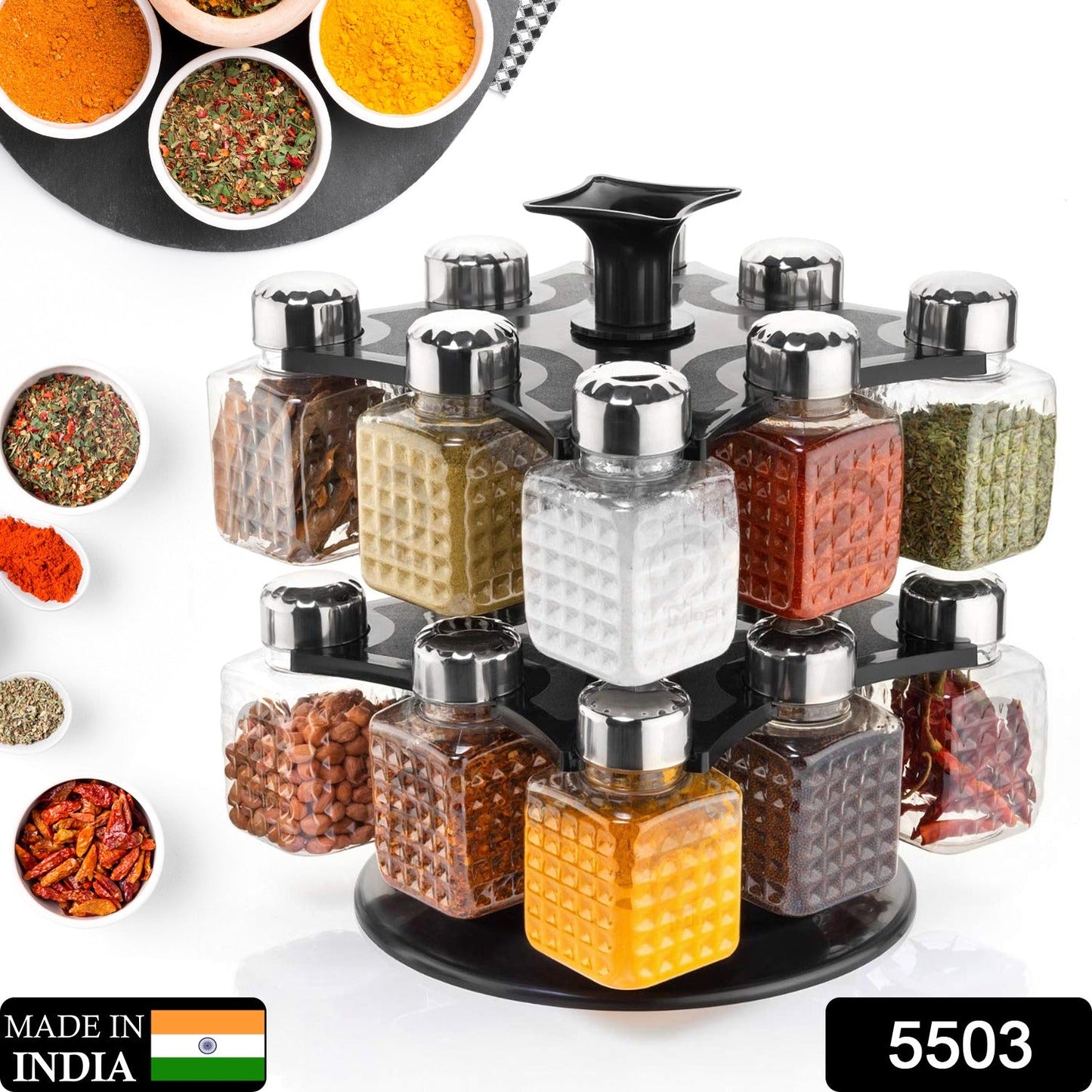 Square 16Bottle Spice Rack 11Express The Digital Kitchen Store